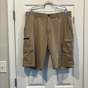 Iron Co Men's Khaki Stretch Cargo Outdoor Quick Dry Shorts Size 38